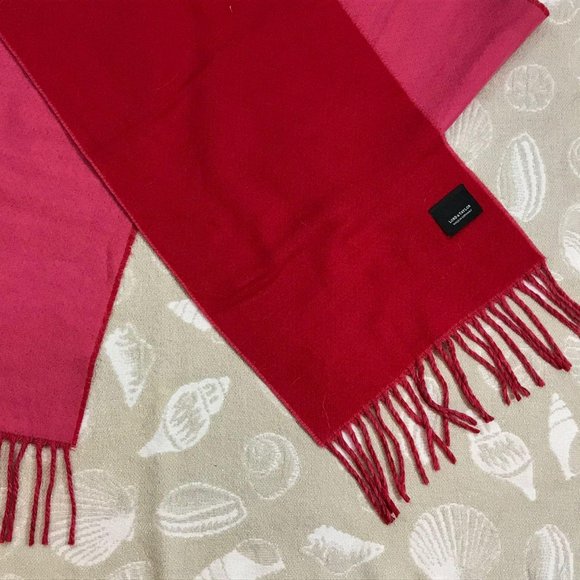 Lord & Taylor Womens Pink/Fuschia Wool Scarf - Picture 2 of 3